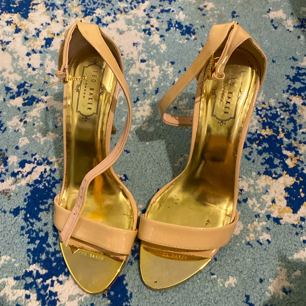 Ted Baker London Nude ankle strap heels